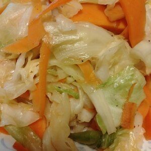 お野菜だけ炒めで醤油に胡椒もいいもんだと気付いたよ